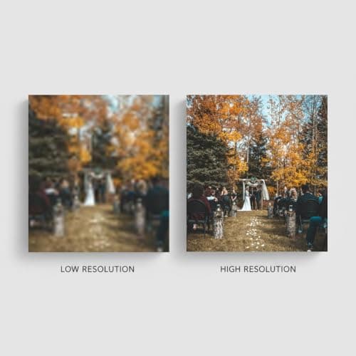 Sunook Custom Canvas Prints Personalized Photo Wall Art Decor, 12-Color HD 300 DPI Printing, Solid Pine Wood Frame, Waterproof Canvas, Ready to Hang Gift for Wedding Family Pet Memorial 16 * 20inch - Thumbnail 6