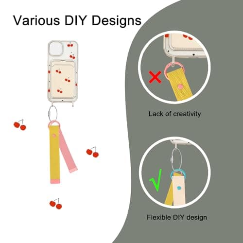 Gredak Wire Keychain Cable Golden PVC coated Multicolor 14pack 1.5mm 6 Inch, Stainless Steel 7x7 Cable Key Ring,Cable key Ring，Weatherproof Design for Keys Tools Outdoor Gear - Thumbnail 4
