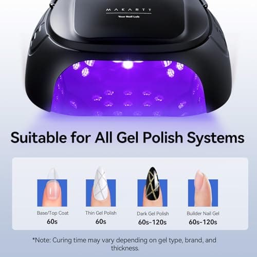 Makartt Professional UV Nail Light with Handle 30W Rechargeable Nail Dryer - Thumbnail 4