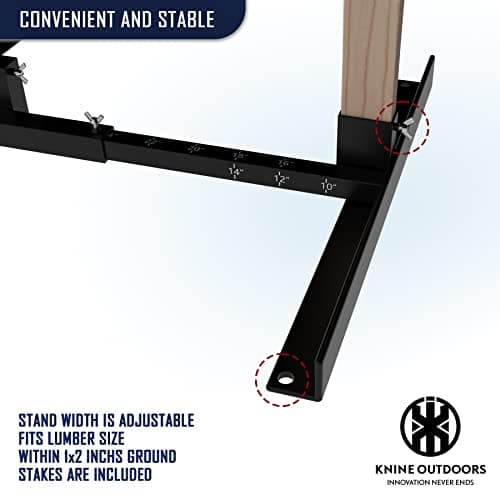 KNINE OUTDOORS Shooting Target Stand for Outdoors, Durable Paper Target Holder with Stable Adjustable Base for Paper Shooting Targets Cardboard Silhouette, H Shape, USPSA/IPSC, IDPA Practice, 1 Pack - Thumbnail 6