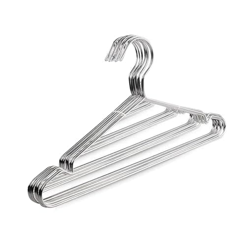 FAOGO 5 Pack Clothes Hanger, Stainless Steel Construction, One Handed Operation