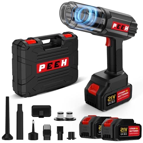 PEEH Handheld Vacuum for Home, Cordless Portable Vacuum Cleaner, Rechargeable with 60 Mins Max Runtime, High Power Vacuum for Car, Office, Pet Hair, Gap Cleaning