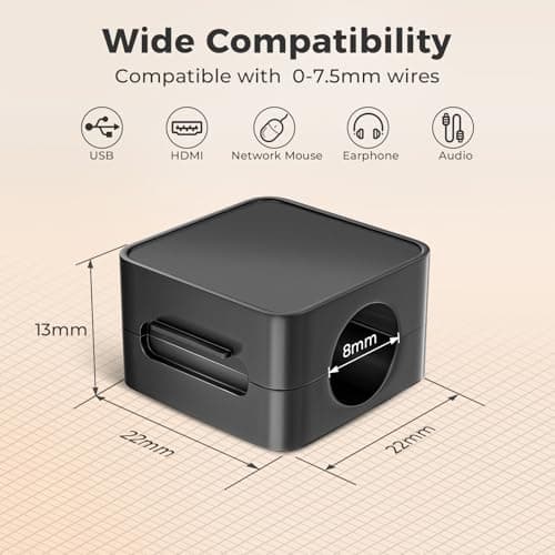 8 Pack Magnetic Cord Organizer Holder, Adjustable Cable Clips, Strong Adhesive Desk Cable Management Clips for Nightstand, Office, Car, Easy Open Design for Tidy Wire Organization - Thumbnail 6