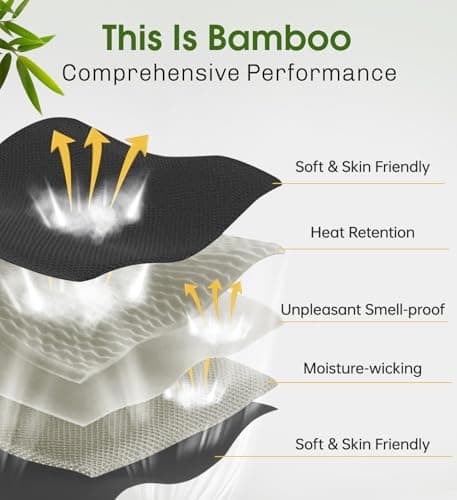 Bamboo Cotton Large Sleep Mask with Bluetooth Wireless Headphones - Blackout Eye Mask for Sleeping 3D Contoured Sleep Headband Ear Muffs Lengthen & Low Noise Hook for Better Experience (Black) - Thumbnail 2