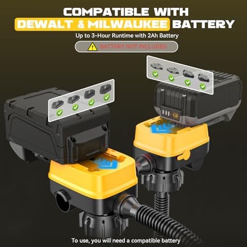 Ecarke Auto Shut-Off 3.2GPM Cordless Fuel Transfer Pump, Compatible with DeWalt 20V Milwaukee 18V Battery, Leak-Proof Electric Pump for Gasoline Diesel to Car Truck Boat (Without Battery) - Thumbnail 4