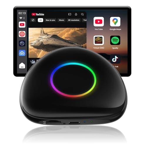Wireless Carplay Adapter ATOTOOUT Magic AI Box - CarPlay & Android Auto Adapter, 8GB+128GB Android Car Video Box with Built-in 4G/ Wi-Fi/Dual Bluetooth/USB, Built-in GPS, microSD Playback, OTA, CB6D