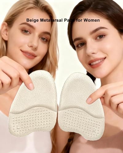 DAZZORA Metatarsal Pads for Women - Ball of Foot Pain Relief Cushions | Invisible Gel Inserts with Non-Slip Adhesive for High Heels, Dress Shoes & Athletic Wear, All-Day Comfort - Thumbnail 4