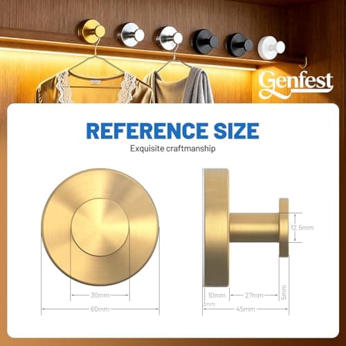 Genfest 2026 Suction Cup Hooks for Hanging, Shower, No-Drill Removable Heavy Duty Suction Cup Hooks for Towel, Shower, Home Storage, Window, Hanging, Bathroom, Kitchen, Glass Door - 3, Matte Black - Thumbnail 6