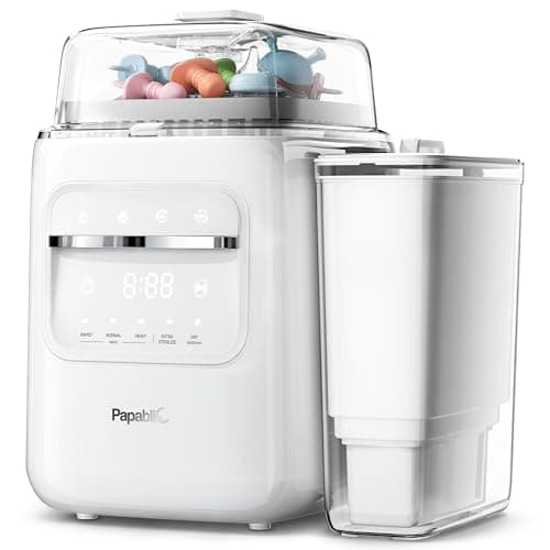 Papablic SafeguardPlus Baby Bottle Washer with Water Purification, 8 Bottles Capacity, 12-Min Fast Wash, 360° Deep Clean Bottle Washer &Sterilizer &Dryer for Bottles, Pump Parts, Baby Essentials - Image 1