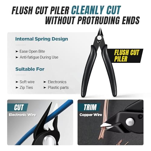 AMPCOM Ethernet Crimping Tool Kit 9-in-1 Pass Through RJ45/RJ11 Network Tool Kit for STP Cat7/6A UTP Cat6/5E/5 RJ45 Connectors with 110 Punch Down Tool Wire Stripper in Portable Waterproof Bag - Thumbnail 5