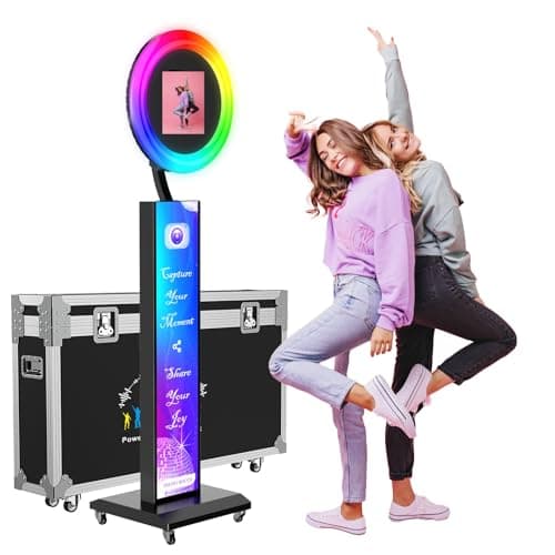 Photo Booth Compatible with Any Ipad, OHYEAHSPIN Photo Booth with Flight Case, ChackTok VIP Member, Software App Control Ring Box, Music Sync,IPad Selfie Machine - Image 1