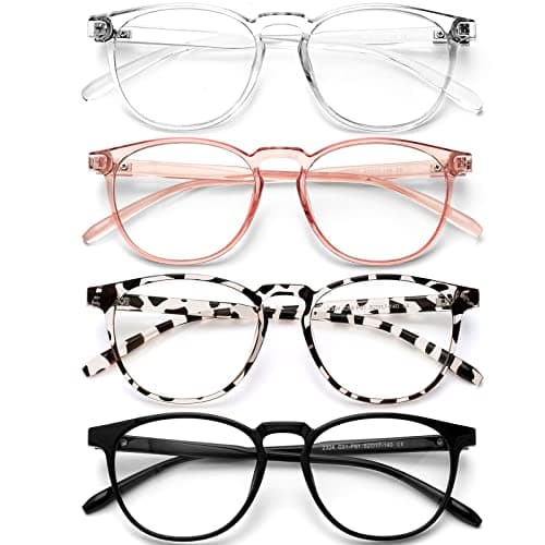 BOSSWIN Blue Light Blocking Glasses for Women/Men - 4-Pack Computer Reading/Gaming/TV/Phone Glasses, Anti-Glare - Image 1