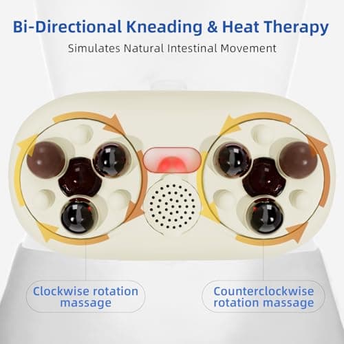 Sanivor Electric Abdominal Massager - Belly Massager with Heat,Stomach Massager for Digestion Belly Cellulite Massage for Flattening Belly,Bloating,Constipation - Thumbnail 2