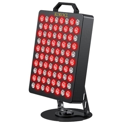 KOKOCL Red Light Therapy for Face and Body, 80 Dual Chip LEDs Lamp,High Power Red Near Infrared Light Therapy Panel, Remote-Controlled with 5 Speed (Wavelengths 660nm and 850nm) - Image 1
