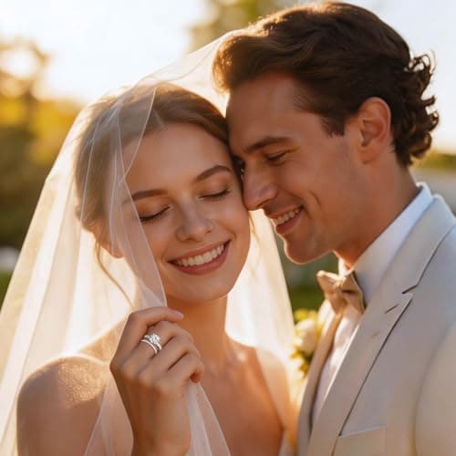 WES Lab Grown Diamond Wedding Bands - 925 Sterling Silver Hypoallergenic Half Eternity 1.5mm Total 0.3ct Round Stackable Lab Grown Diamond Engagement Rings for Women, Size 11 - Thumbnail 5