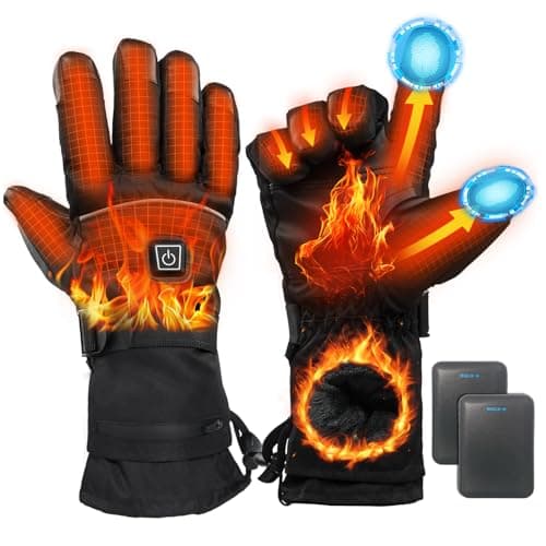 Minthouz Heated Gloves for Men Women - 5000mAh Rechargeable Heated-Gloves with Touchscreen Waterproof, Upgrade Non-Slip Electric Heating Glove for Winter Outdoor Cycling Camping Skiing Fishing Hiking - Image 1