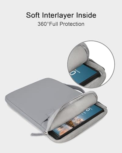 Soulgo Portable Monitor Case 15.6 16.1 inch, PU Leather Carrying Case for Most 15.6-16.1 inch Portable Display Monitors, Water Resistant Laptop Display Bag with Front Pocket, (Gray) - Thumbnail 3