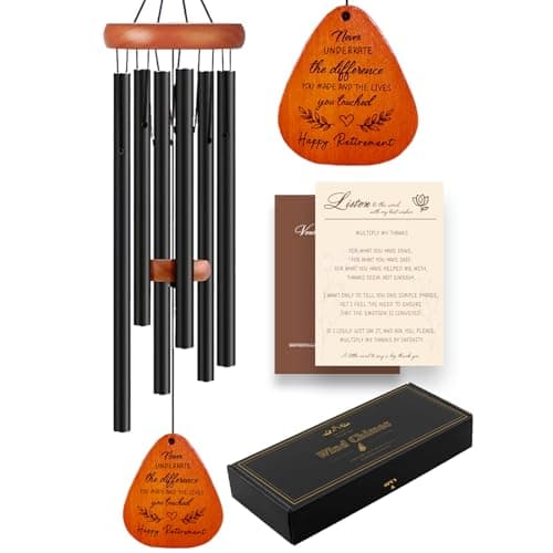 Retirement Gift for Women, 32" Wind Chimes Retirement Gifts, Happy Retirement Gifts for Teacher Nurses Coworker Colleague Boss Friends - Image 1