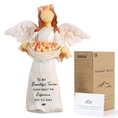 Kohehe Teacher Gifts, Teacher Appreciation Gift, 5.12" Angel Figurine Thank You Teachers Gifts for Women, Unique Teachers Gift Ideas from Students - Image 1