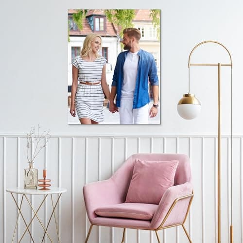 WayToLight Custom Canvas Prints with Your Photos,Personalized Wedding Picture,Family & Couple Canvas Wall Art for Living Room Home Decor (8" X 10") - Thumbnail 4