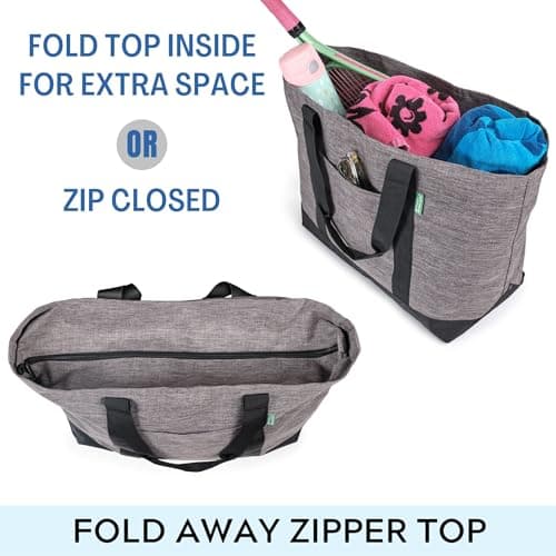 Creative Green Life Extra Large Tote Bag, Gray - Thumbnail 5