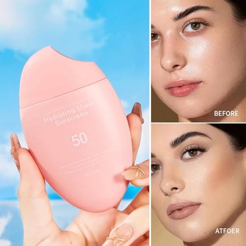 Sunscreen SPF 50+ 50g, Hydrating Sheer Face Sunscreen, Waterproof & Lightweight Water Gel, Non-Greasy, No White Cast, for Sensitive Skin Daily Use - Thumbnail 5