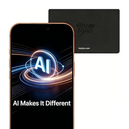AI Smart Digital Business Card, with HeyLyncNow App, Scan and Digitize | Automated Contact Enrichment | Voice Notes Transcription | AI Drafts Follow-Up Email | NFC Tap to Share - Image 1