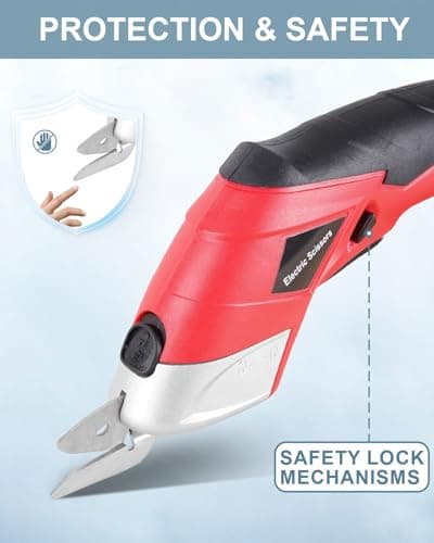 Father Day Gifts from Daughter Son Wife for Dad, Cordless Electric Scissors Cardboard Cutter 4V Powerful Box Cutter with 2 Blades Rechargeable Shears for Cutting Fabric Carpet Leather for DIY Lovers - Thumbnail 5