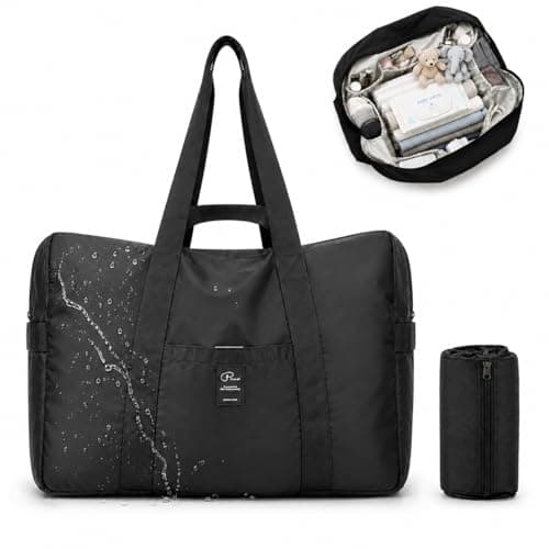 P.travel Foldable Travel Bag, Water-Resistant Lightweight Carry on Duffel Bag 26L, Underseat Personal Item Bag, Packable Weekender Tote, Shoulder & Handheld Travel Bag for Women Men - Image 1