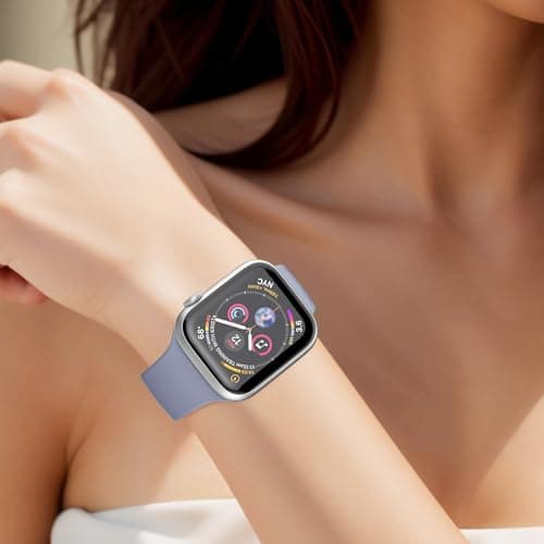 Sport Band Compatible with Apple Watch Bands 40mm 38mm 41mm 42mm 44mm 45mm 49mm for Women Men,Soft Silicone Waterproof Replacement Strap for Apple Watch Series 11 10 9 8 7 6 5 4 Ultra 3 2 1 SE - Thumbnail 4