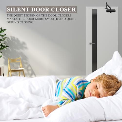 CypherCore Commercial Door Closer Grade 2, Automatic Auto Door Closer Heavy Duty, Hydraulic for Home Residential Adjustable Size 3, ADA & UL, Matte Black - SF700 - Thumbnail 3