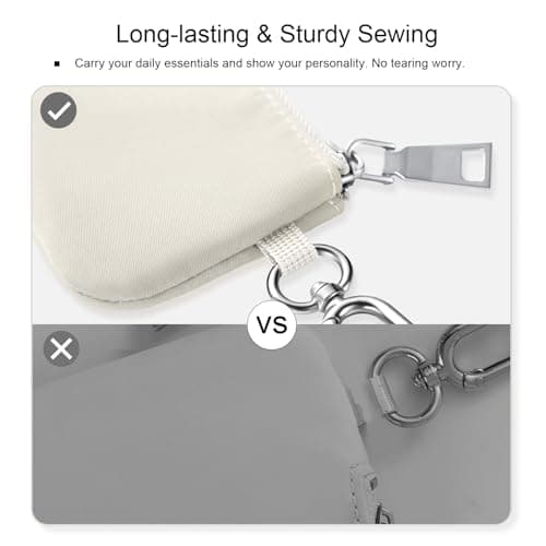 Mini Zip Around Dual Pouch Wristlet With 2 Straps Wristlet Keychain Wallet for Women Coin Purse Small Cute for Teen Girl - Thumbnail 6