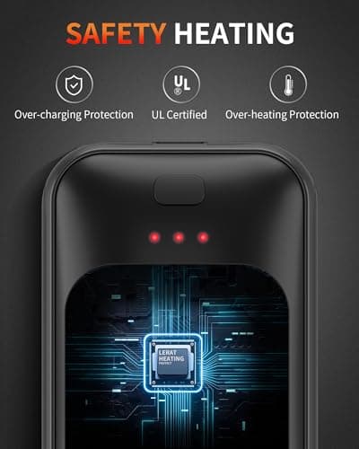 Lerat Hand Warmers Rechargeable 2 Pack, Portable Electric Hand Warmer Max 131℉, Reusable Slim Pocket Heater Handwarmers, Gifts for Men, Women, Outdoor, Golf, Camping, Hunting Essentials - Thumbnail 5