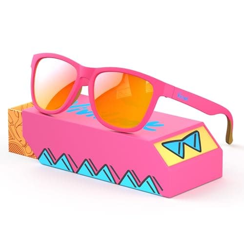 VIVILOOK Sunglasses for Women Men, Elastic Touch Polarized Womens Sunglasses, Mirrored UV400 Protection TR Sun Glasses Pippop Dragonfruit Punch - Image 1