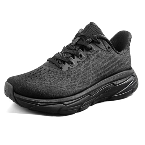 TDIDIS Men's Sneakers Breathable Lightweight Running/Walking Tennis Athletic Shoes - Sport Workout Gym Casual Jogging Fashion – Black - Image 1