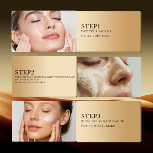 Individually Sealed Turmeric Kojic Acid Cleansing Pads - Stays Fresh, Hygienic! (20 Pads) - Gentle Brightening Exfoliator for Dark Spots & Hyperpigmentation, Travel-Size - Thumbnail 6