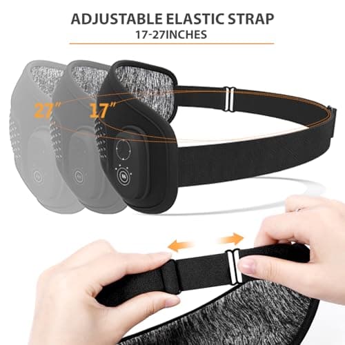 Cordless Heated Eye Mask - Removable Scent Pads, 1200mAh Rechargeable Heated Eye Masks for Dry Eyes,Cordless Eye Heating Pad for Stye Eye Treatment, Warm Compress for Eyes, Gifts for Men Women - Thumbnail 5