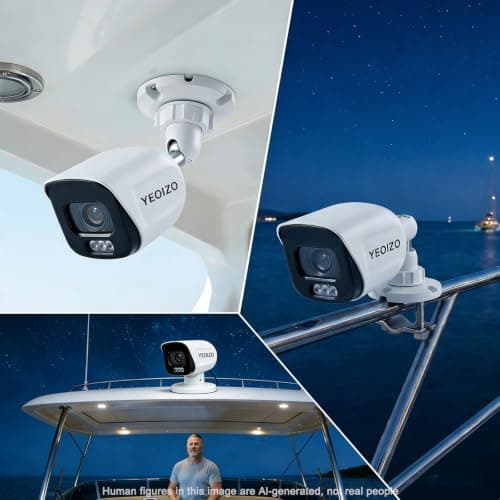 YEOIZO Marine Analog Camera, Full Color Night Vision Security Camera for Yacht, Ultra-Low Light Night Sailing Camera for Boat, Digital HDMI 1080p - Replace Thermal Camera - Thumbnail 3