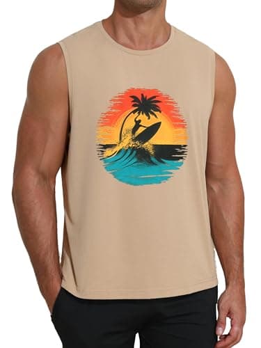 Gentlewarm Mens Tank Top Sleeveless Muscle Shirt Quick Dry UPF 50+ Swim Beach Moisture Wicking Shirts - Image 1