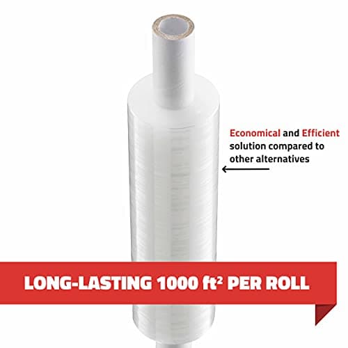 Stretch Wrap with Handle Industrial Strength 2 Pack 11" x 1000 Ft 60 Gauge Thick Shrink Wrap Roll for Moving Supplies, Furniture, Pallets, Plastic Wrap for Packing, Heavy Duty Stretch Film - Thumbnail 3