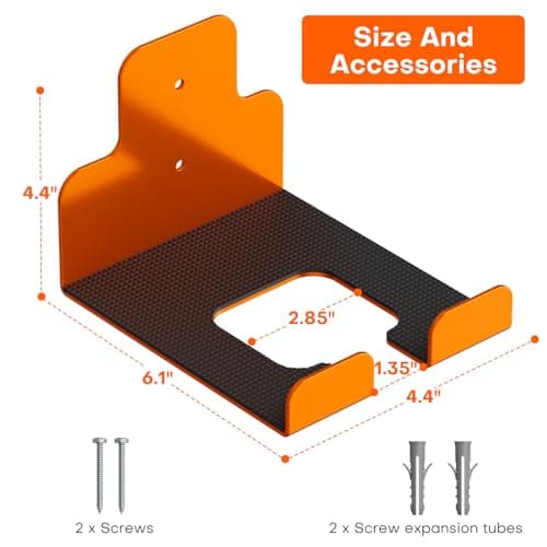 Azevix Weed Eater Hanger & Garage Hooks Heavy Duty, Garage Organizer Rack, Garden Tool Organizer Wall Mounted - 2Pack - Thumbnail 3