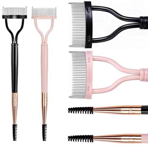 GEMGIMY 2-Pack Eyelash Separator Comb with adjustable brush, Dual Head Lash Separator Tool with Cover for Excess Mascara Removal - Image 1