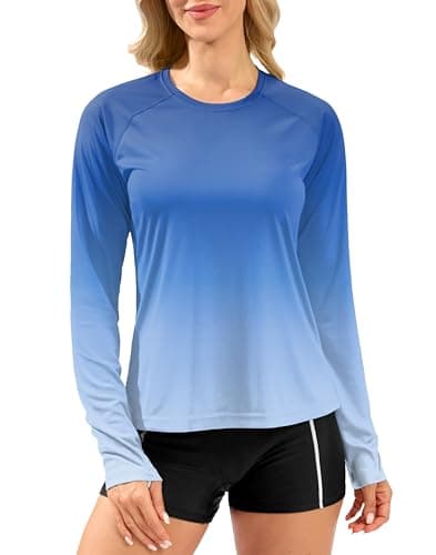 Women's UPF 50+ Sun Shirts Long Sleeve UV Protection Rash Guard Lightweight Quick Dry Workout Hiking Tops for Women - Image 1