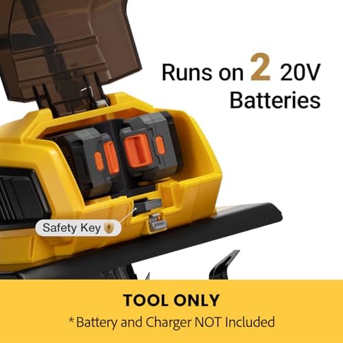 40v Cordless Brushless Rototiller Compatible with Dewalt 20V Battery(Tool Bare), 14.2in Electric Garden Tiller Cultivator, 8.7in Depth, Foldable, Adjustable Wheels for Lawn, Soil Prep, Grass Reseeding - Thumbnail 2