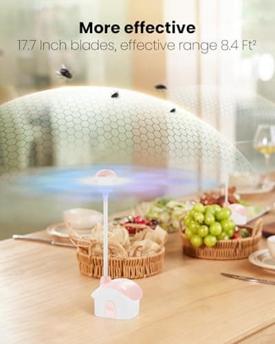 Gaiatop Fly Fans for Tables, Fly Repellent Fans Battery Powered Bug Fan Indoor Outdoor Portable Table Fly Fans for Picnic, Party, BBQ, Kitchen and Restaurants 6 Pack - Thumbnail 2