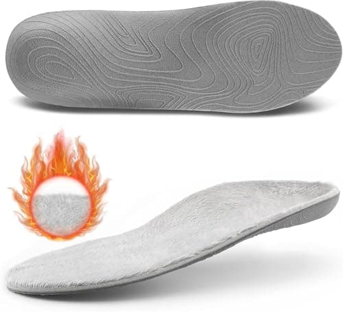 STSVZORR Winter Wool Warm Insole 220 lbs+ Arch Support Insert Metatarsal Pad Pain Relief Men Women Plantar Fasciitis Insole Orthotic Comfort Standing All Day, Work Boots Shoe Insole,Size 8-270MM