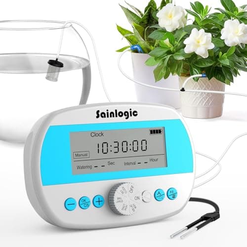 Sainlogic Automatic Plant Waterer for 15 Potted Plants, Smart Self Watering System with Humidity Monitor Display，Deep Root Irrigation, IP64 Programmable Timer for Vacation, Travel, Indoor Garden - Image 1