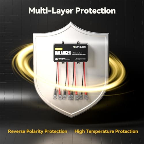 Power Queen Battery Balancer 48V (4 * 12V) Battery Equalizer for 24V/36V/48V Batteries Bank, Supports for LiFePO4/ Lead Acid/Gel/AGM/SLA Perfect for RV Solar Home Off Grid - Thumbnail 5