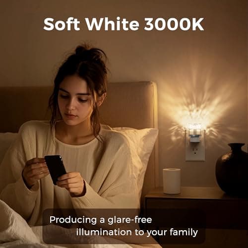 L LOHAS LED Night Light, Night Lights Plug into Wall, 3000K Soft Light LED NightLights, Built in Dusk to Dawn Sensor for Hallway, Bathroom, Rooms - Thumbnail 4
