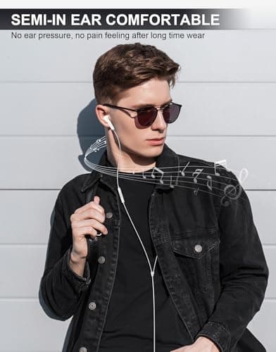 USBC Headphones for iPhone 17 16 15，for Apple Headphones Wired with Microphone & Remote Control [Clear Call], Wired Ear Buds USB C HiFi Bass Earphones for Samsung S25 S24 Ultra,ipad,Pixel 9 [2 Pack] - Thumbnail 5